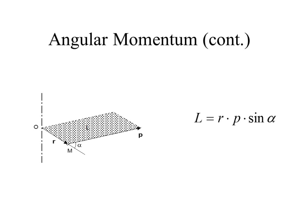 Angular Momentum (cont.)